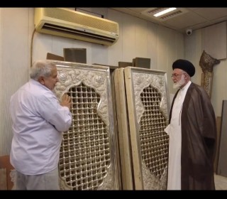 بازدید تولیت آستان مقدس از مراحل ساخت ضریح جدید مضجع مطهر حضرت عبدالعظیم(ع)